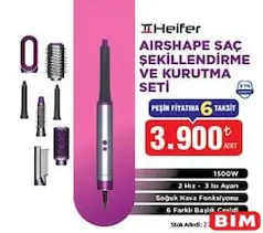 HEİFER AIRSHAPE SAÇ ŞEKİLLENDİRME VE KURUTMA SETİ